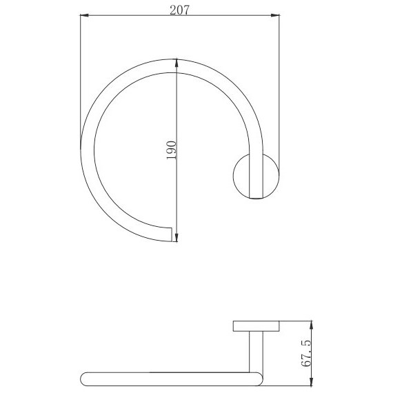 Кольцо для полотенец Aquatek Вега AQ4012CR - фото 2
