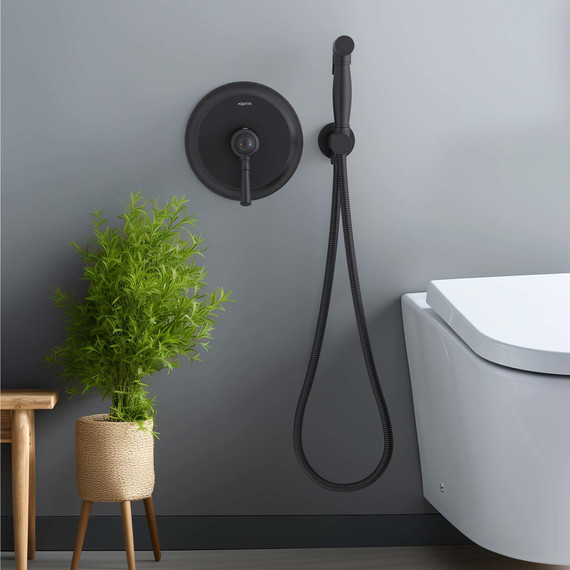 Набор для гигиенического душа Aquatek Классик AQ1519MB (со скрытой частью) чёрный матовый - фото 3