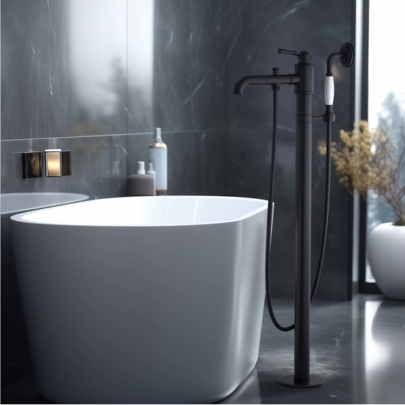 Смеситель для ванны Aquatek Классик AQ1545MB, чёрный матовый, Цвет производителя: чёрный матовый - фото 2