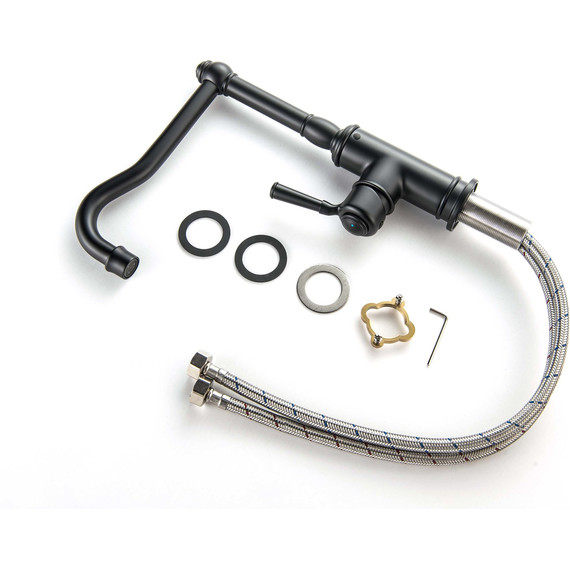 Смеситель для кухни Aquatek Классик AQ1580MB, чёрный матовый, Цвет производителя: чёрный матовый - фото 6