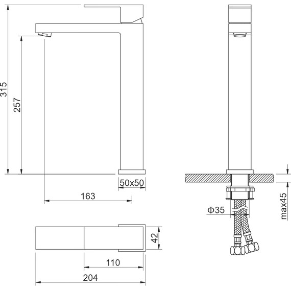 Смеситель для раковины высокий Aquatek Либра AQ1604CR, Цвет производителя: хром - фото 5