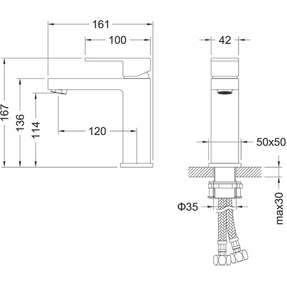 Смеситель для раковины Aquatek Либра AQ1610MB, чёрный матовый, Цвет производителя: чёрный матовый - фото 5