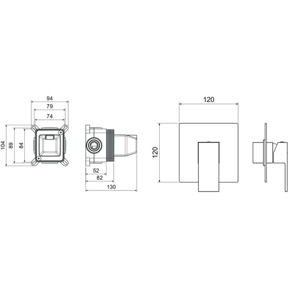 Смеситель для душа Aquatek Либра AQ1666CR (со скрытой частью), Цвет производителя: хром - фото 3