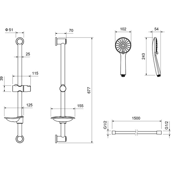 Душевой гарнитур Aquatek Бетта AQ2013CR - фото 11