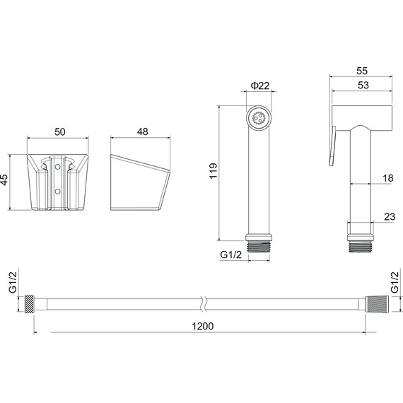 Гигиенический душ Aquatek AQ2054CR - фото 4