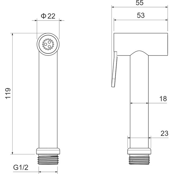 Гигиенический душ Aquatek AQ2057MB, чёрный матовый - фото 4