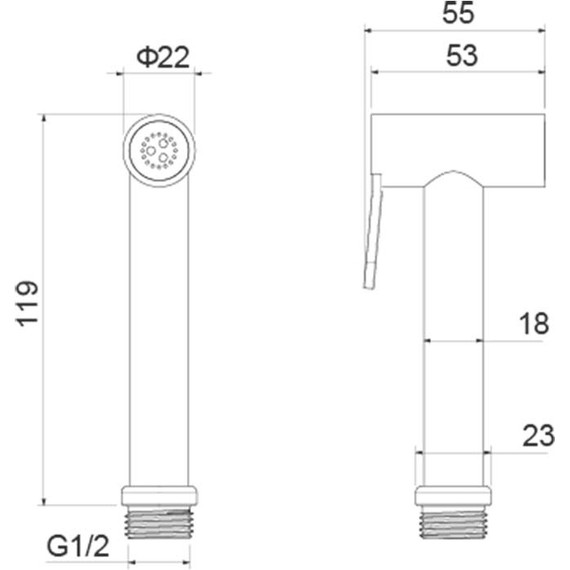 Гигиенический душ Aquatek AQ2057MB, чёрный матовый - фото 3