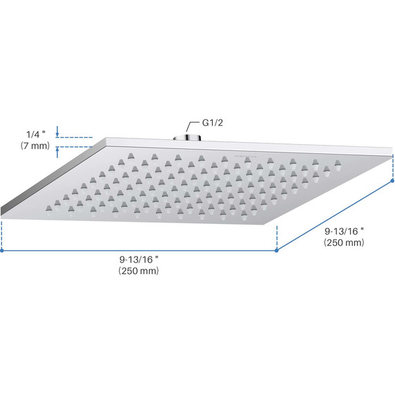 Верхний душ Aquatek 250x250 мм AQ2076CR - фото 6