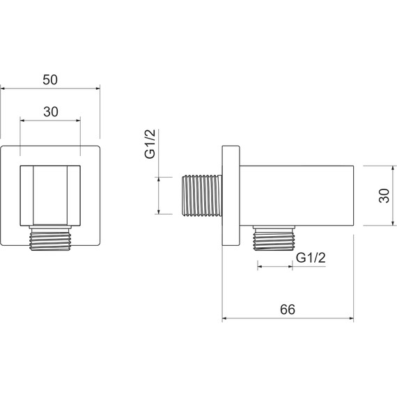 Шланговое подсоединение Aquatek AQ2463MB, чёрный матовый - фото 4