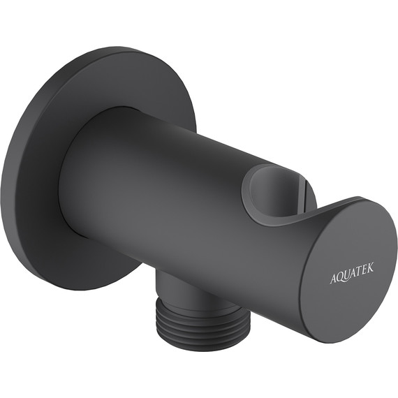 Шланговое подсоединение Aquatek AQ2464MB, чёрный матовый - фото 2