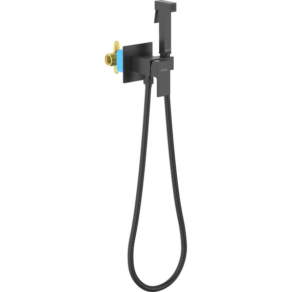 Набор для гигиенического душа Aquatek Либра AQ1022MB (со скрытой частью) чёрный матовый - фото 2