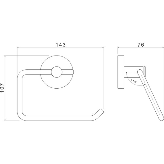 Держатель для туалетной бумаги Aquatek Европа AQ4118MB, цвет чёрный матовый - фото 8