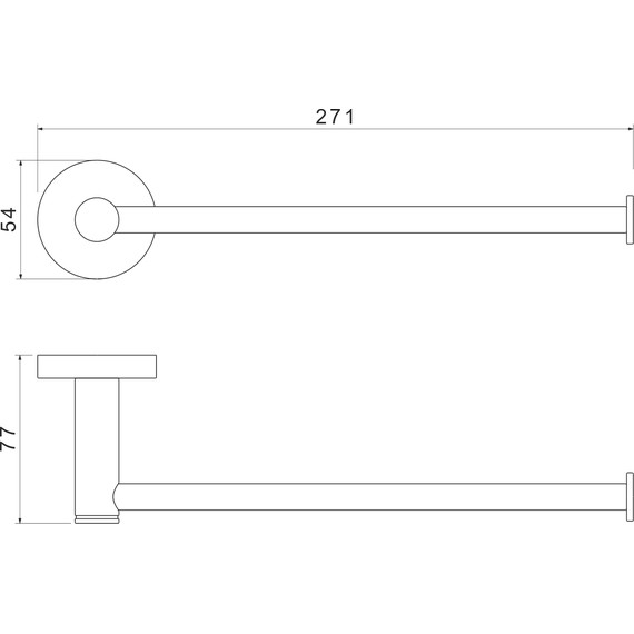 Полотенцедержатель Aquatek Европа AQ4119MB, цвет чёрный матовый - фото 9