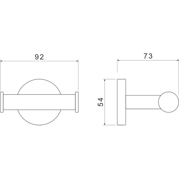 Двойной крючок Aquatek Оберон AQ4202MB, цвет чёрный матовый - фото 7