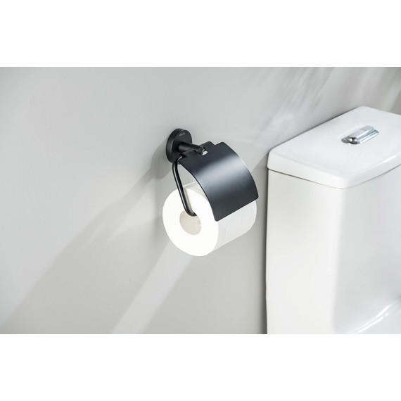 Держатель для туалетной бумаги Aquatek Оберон AQ4209MB, цвет чёрный матовый - фото 3