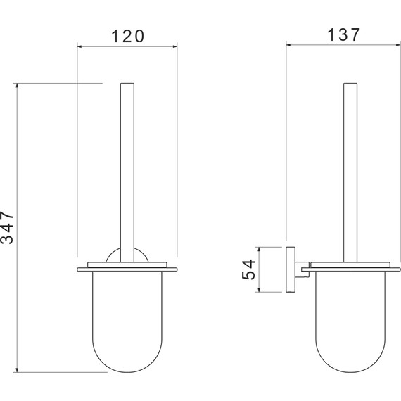 Ёршик для унитаза Aquatek Оберон AQ4210CR - фото 6