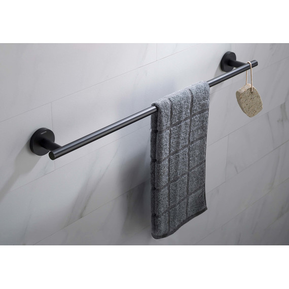 Полотенцедержатель Aquatek Оберон AQ4214MB, цвет чёрный матовый - фото 4