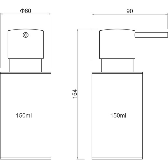 Дозатор для жидкого мыла Aquatek Оберон AQ4229MB, цвет чёрный матовый - фото 6