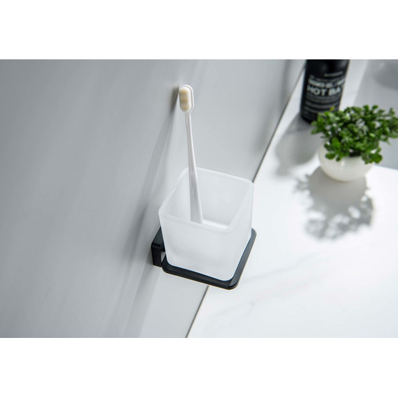 Стакан для зубных щеток Aquatek Либра AQ4304MB, цвет чёрный матовый - фото 4