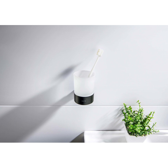 Стакан для зубных щеток Aquatek Лира AQ4404MB, цвет чёрный матовый - фото 3