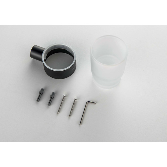 Стакан для зубных щеток Aquatek Лира AQ4404MB, цвет чёрный матовый - фото 2