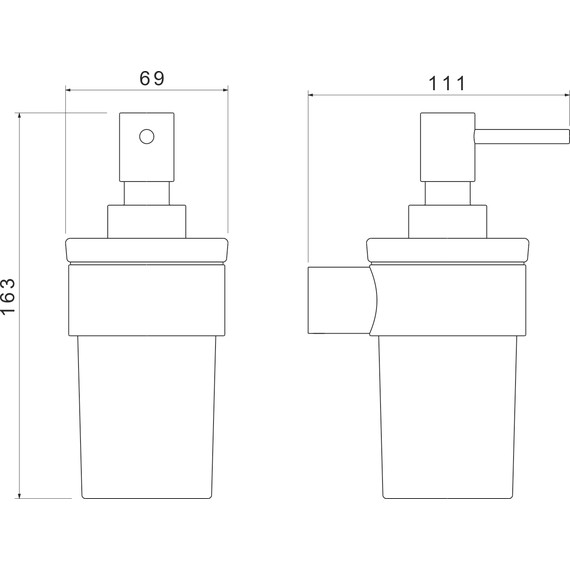 Дозатор для жидкого мыла Aquatek Лира AQ4405MB, цвет чёрный матовый - фото 5