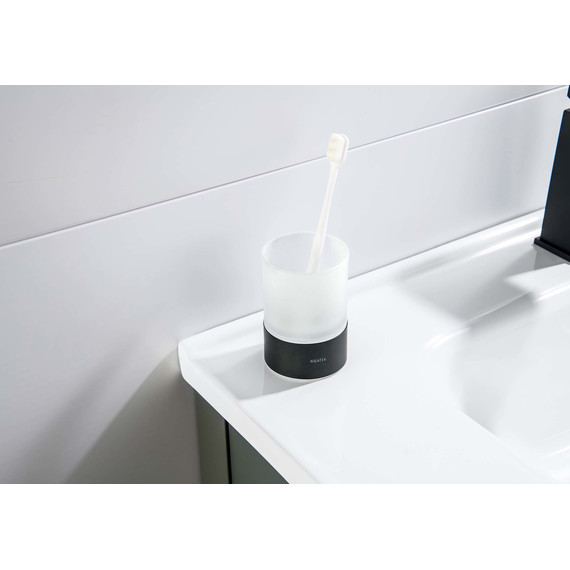 Стакан для зубных щеток Aquatek Лира AQ4428MB, цвет чёрный матовый - фото 4