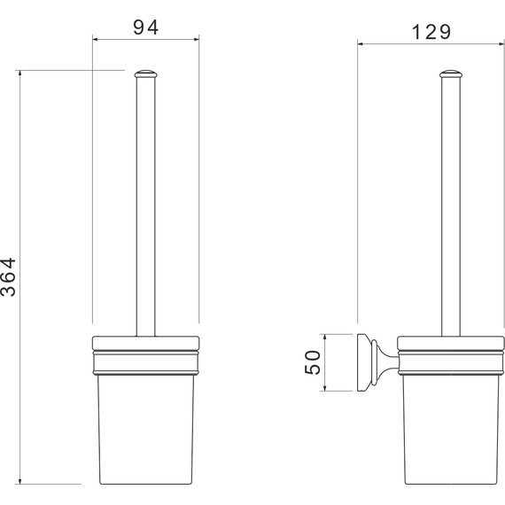 Ёршик для унитаза Aquatek Классик AQ4510PG, цвет золото - фото 5