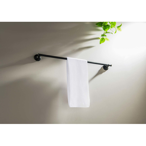 Полотенцедержатель Aquatek Классик AQ4514MB, цвет чёрный матовый - фото 3