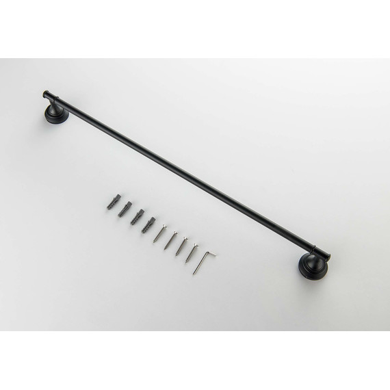 Полотенцедержатель Aquatek Классик AQ4514MB, цвет чёрный матовый - фото 2