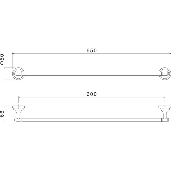 Полотенцедержатель Aquatek Классик AQ4514MB, цвет чёрный матовый - фото 6