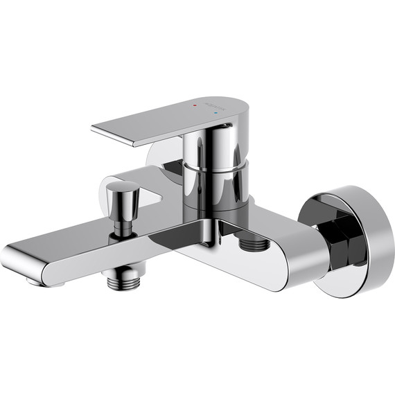 Набор смесителей 3 в 1 для ванны с коротким изливом Aquatek Лира AQ1430CR, Цвет производителя: хром - фото 3