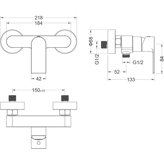 Смеситель для душа Aquatek Лира AQ1432MB, чёрный матовый, Цвет производителя: чёрный матовый - фото 4