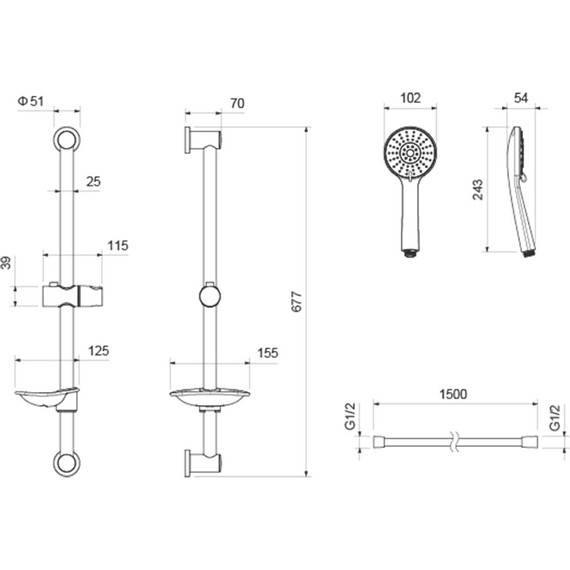 Смеситель для душа Aquatek Бетта AQ1132MB, чёрный матовый, Цвет производителя: чёрный матовый - фото 5