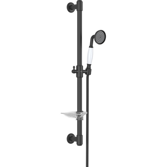 Набор смесителей 3 в 1 для ванны с коротким изливом Aquatek Классик AQ1530MB, чёрный матовый, Цвет производителя: чёрный матовый - фото 4