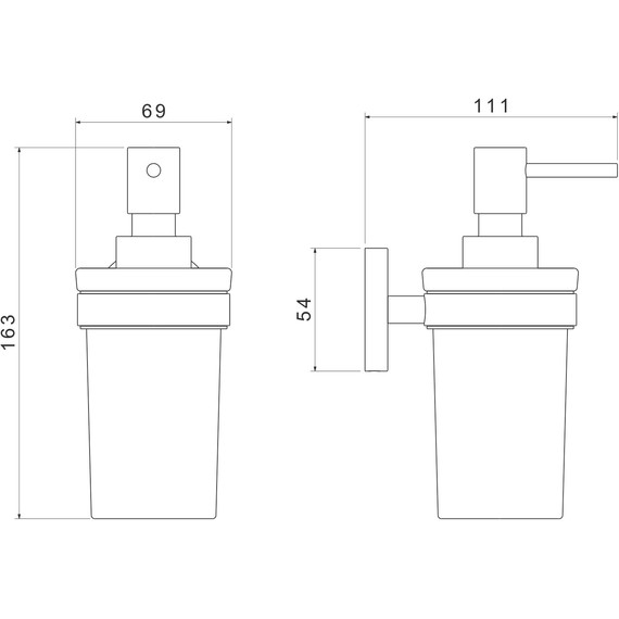 Дозатор для жидкого мыла Aquatek Европа AQ4105BGM, цвет оружейная сталь - фото 3