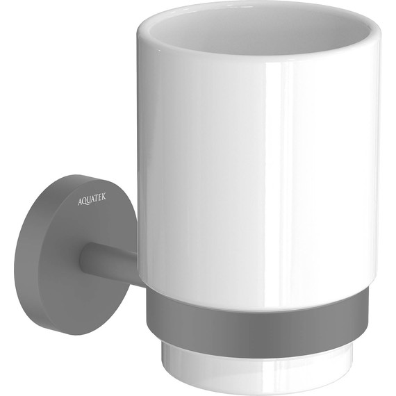 Стакан для зубных щеток Aquatek Бетта AQ4604MB, цвет чёрный матовый - фото 2