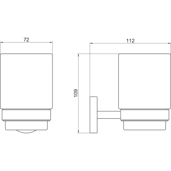 Стакан для зубных щеток Aquatek Бетта AQ4604BGM, цвет оружейная сталь - фото 6