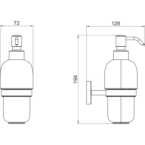 Дозатор для жидкого мыла Aquatek Бетта AQ4605CR - фото 6
