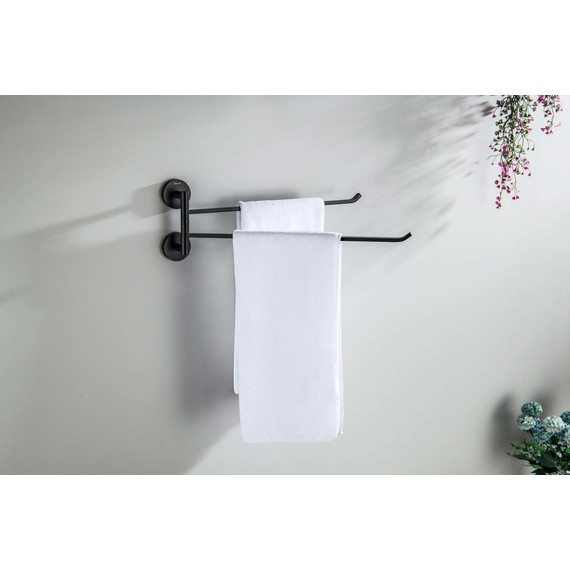 Держатель для полотенец Aquatek Бетта AQ4613MB, цвет чёрный матовый - фото 4