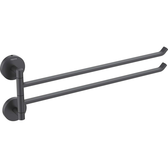 Держатель для полотенец Aquatek Бетта AQ4613MB, цвет чёрный матовый - фото 2