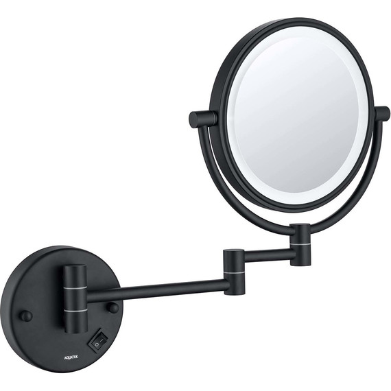 Зеркало косметическое настенное Aquatek  AQ4912MB, цвет чёрный матовый - фото 2