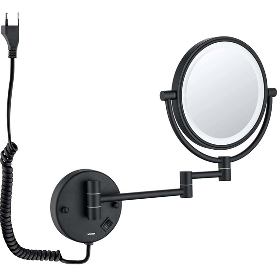 Зеркало косметическое настенное Aquatek  AQ4915MB, цвет чёрный матовый - фото 2