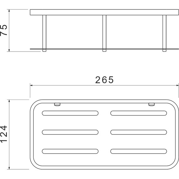 Полка Aquatek  AQ4936MB, цвет чёрный матовый - фото 6
