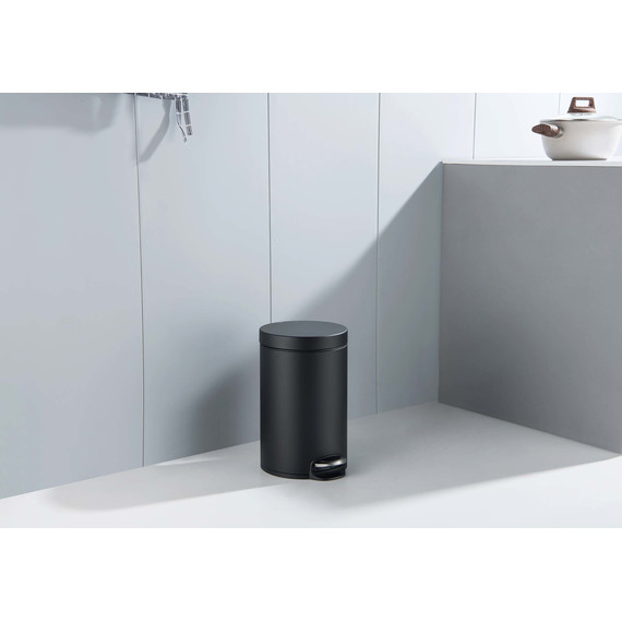 Ведро для мусора с педалью Aquatek  AQ4992MB, цвет чёрный матовый - фото 5