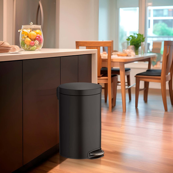 Ведро для мусора с педалью Aquatek  AQ4992MB, цвет чёрный матовый - фото 6