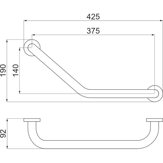 Поручень для ванны Aquatek  AQ4997MB, цвет чёрный матовый - фото 6