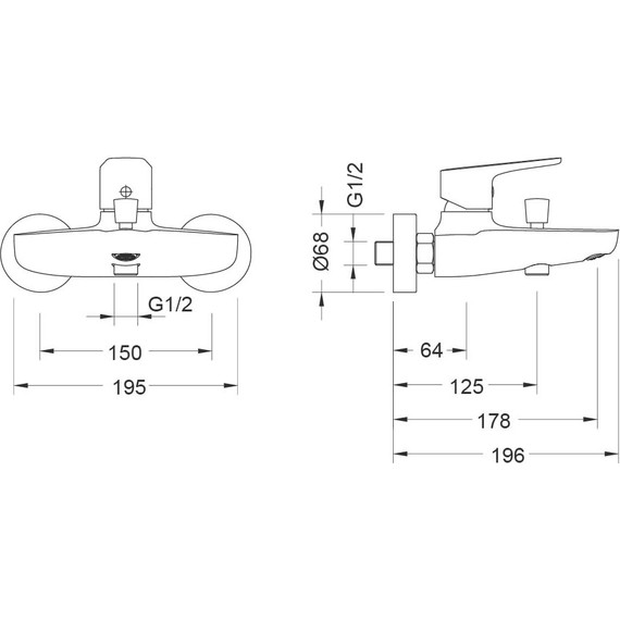 Смеситель для ванны Aquatek Бетта AQ1140BGM, оружейная сталь, Цвет производителя: оружейная сталь - фото 3