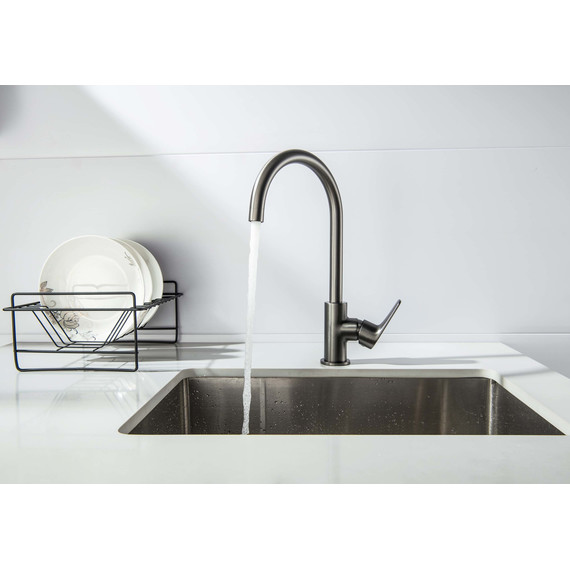 Смеситель для кухни Aquatek Бетта AQ1182BGM, оружейная сталь, Цвет производителя: оружейная сталь - фото 7