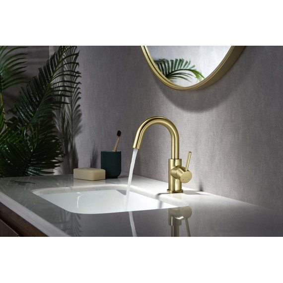 Смеситель для раковины Aquatek Европа AQ1307BG, золото шлифованное, Цвет производителя: золото шлифованное - фото 3